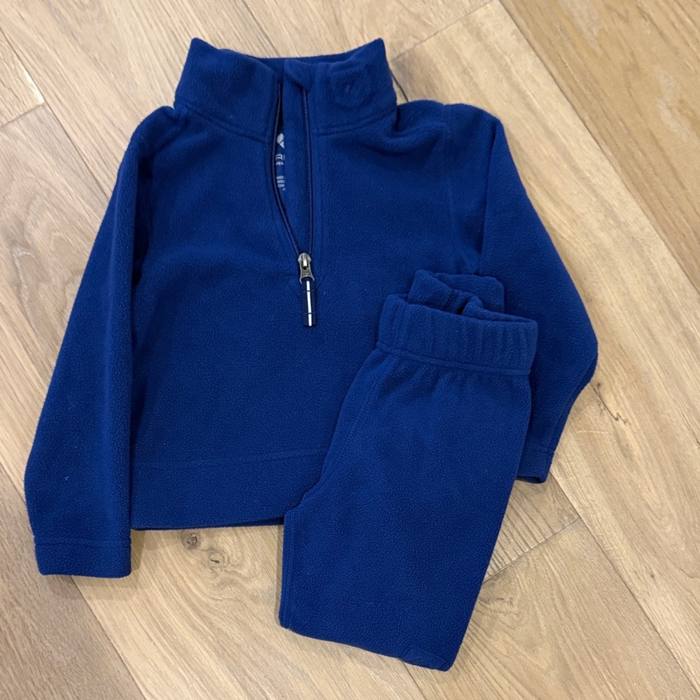 Obermeyer Kids Blue Fleece Set - ultra gear top and bottom sz small